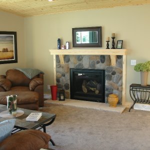 New model in Marshfield, fireplace