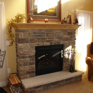 Chalet in Detroit Lakes, fireplace