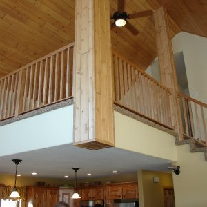 Chalet in Detroit Lakes. loft railing